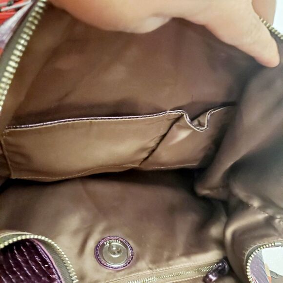 Cocomojo Purple Leather Zipper Bag - Picture 15 of 15